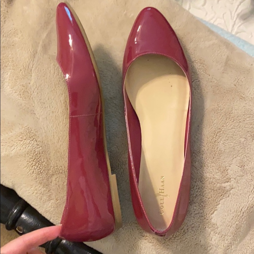 Cole Haan Plum Patent Leather Flats Size 9B